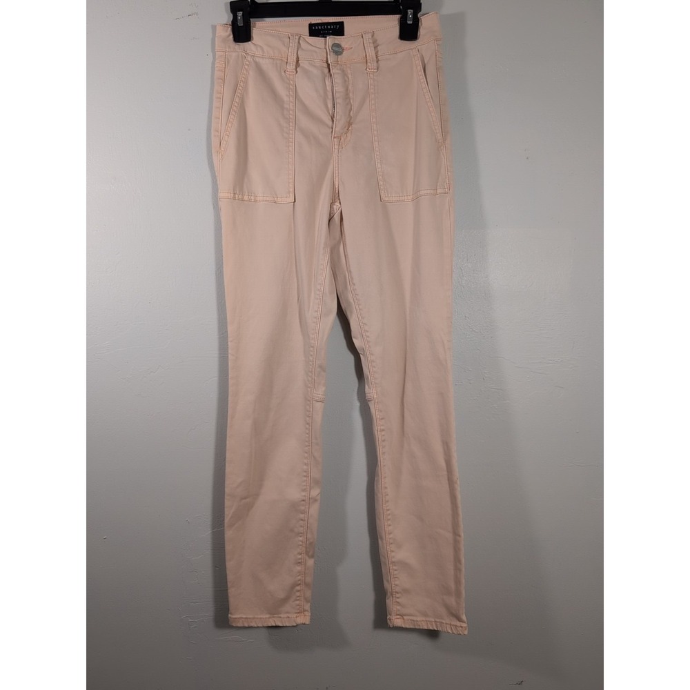 Sanctuary Standard Surplus‎ Pink Khaki Cargo Pants Womens SZ 26 Cotton Blend